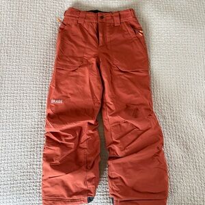 Orage Kids' Burnt Orange ski and snowboard pants